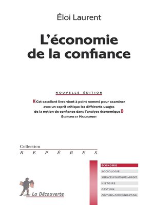 cover image of L'économie de la confiance